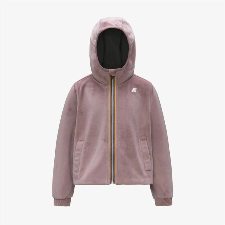 Felpa da bambina in Viviel in velour reversibile full zip K51467WKB3K K-WAY
