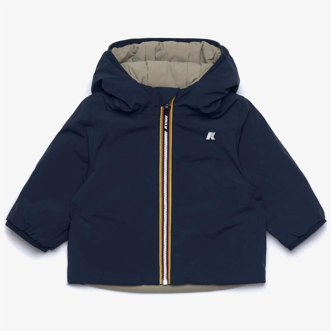 Giubbino Jack warm da neonato reversibile in tessuto tecnico con ecopiuma K71338WB3F K-WAY