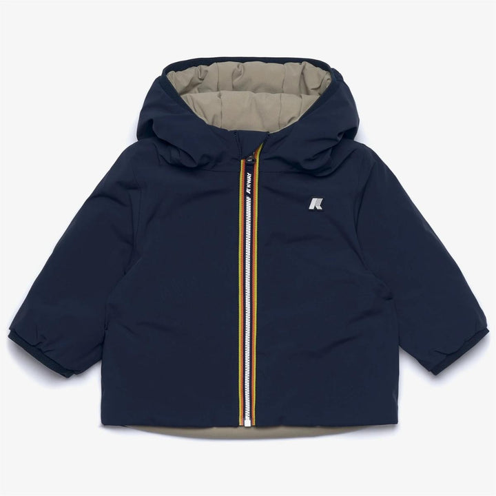 Giubbino Jack warm da neonato reversibile in tessuto tecnico con ecopiuma K71338WB3F K-WAY