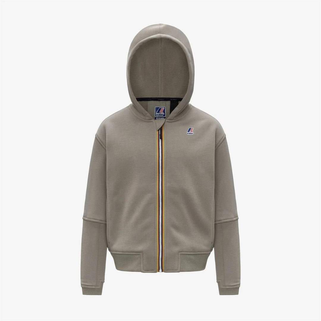 Felpa da bambino Pros full zip con cappuccio e logo K7141VW633 K-WAY