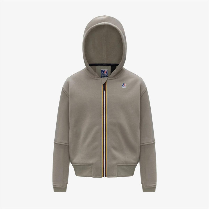 Felpa da bambino Pros full zip con cappuccio e logo K7141VW633 K-WAY