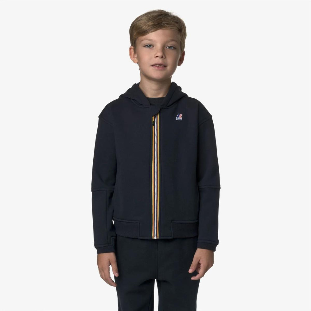 Felpa da bambino Pros full zip con cappuccio e logo K7141VWKK89 K-WAY