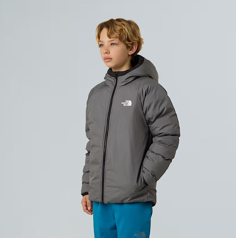 Giubbino in tessuto tecnico reversibile in piuma ecologica PERRITO TEENNERO-GRIGIO THE NORTH FACE