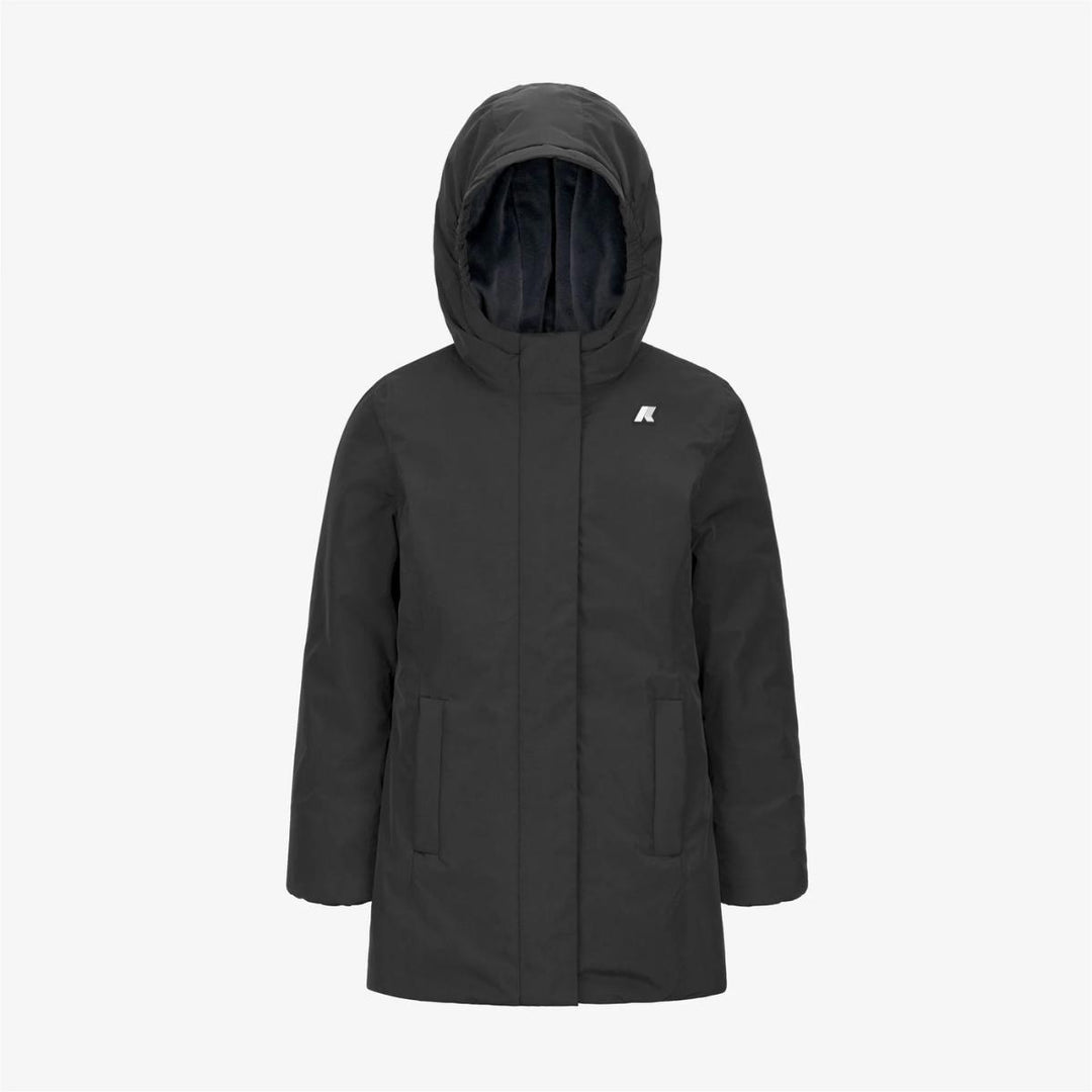 Giubbino da bambina Denise Marmotta lunghezza 3/4 con tessuto tecnico imbottito in ecopelliccia K41383WJAL8 K-WAY