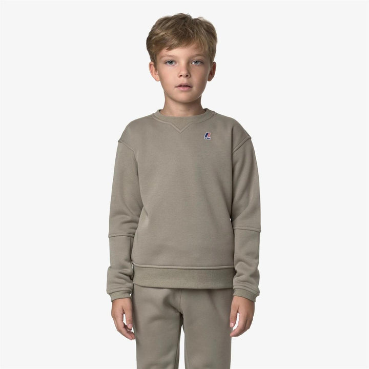 Felpa da bambino Nael girocollo con logo K7141TWK633 K-WAY