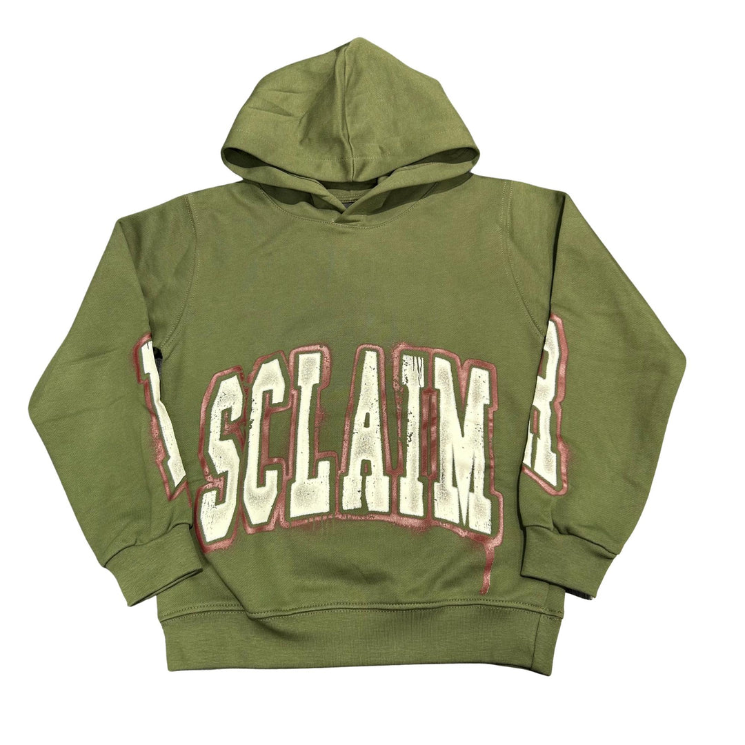 Felpa da bambino con cappuccio e stampa logo over DK58625MILITARE DISCLAIMER