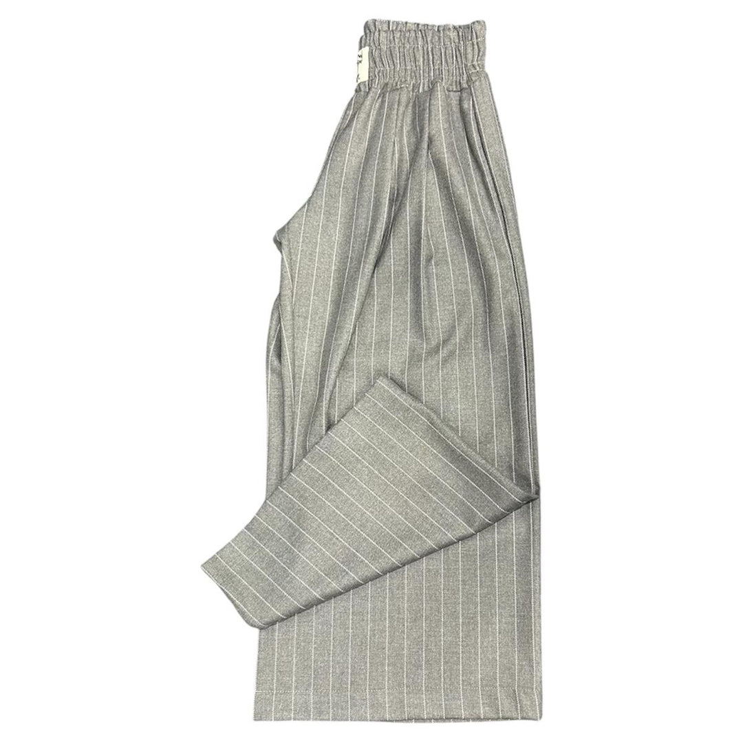 Pantalone da bambina over comodo a righe ST0141JGRIGIO SO TWEE by MISS GRANT