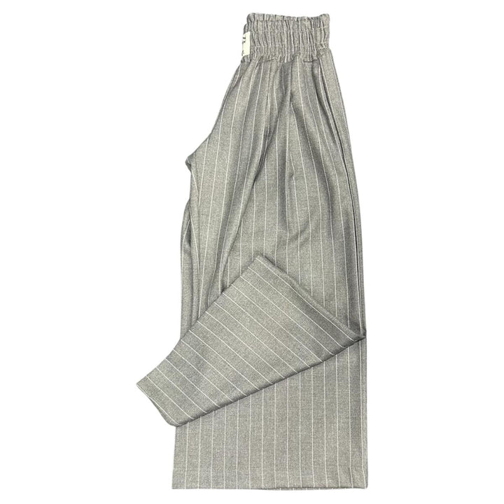Pantalone da bambina over comodo a righe ST0141JGRIGIO SO TWEE by MISS GRANT