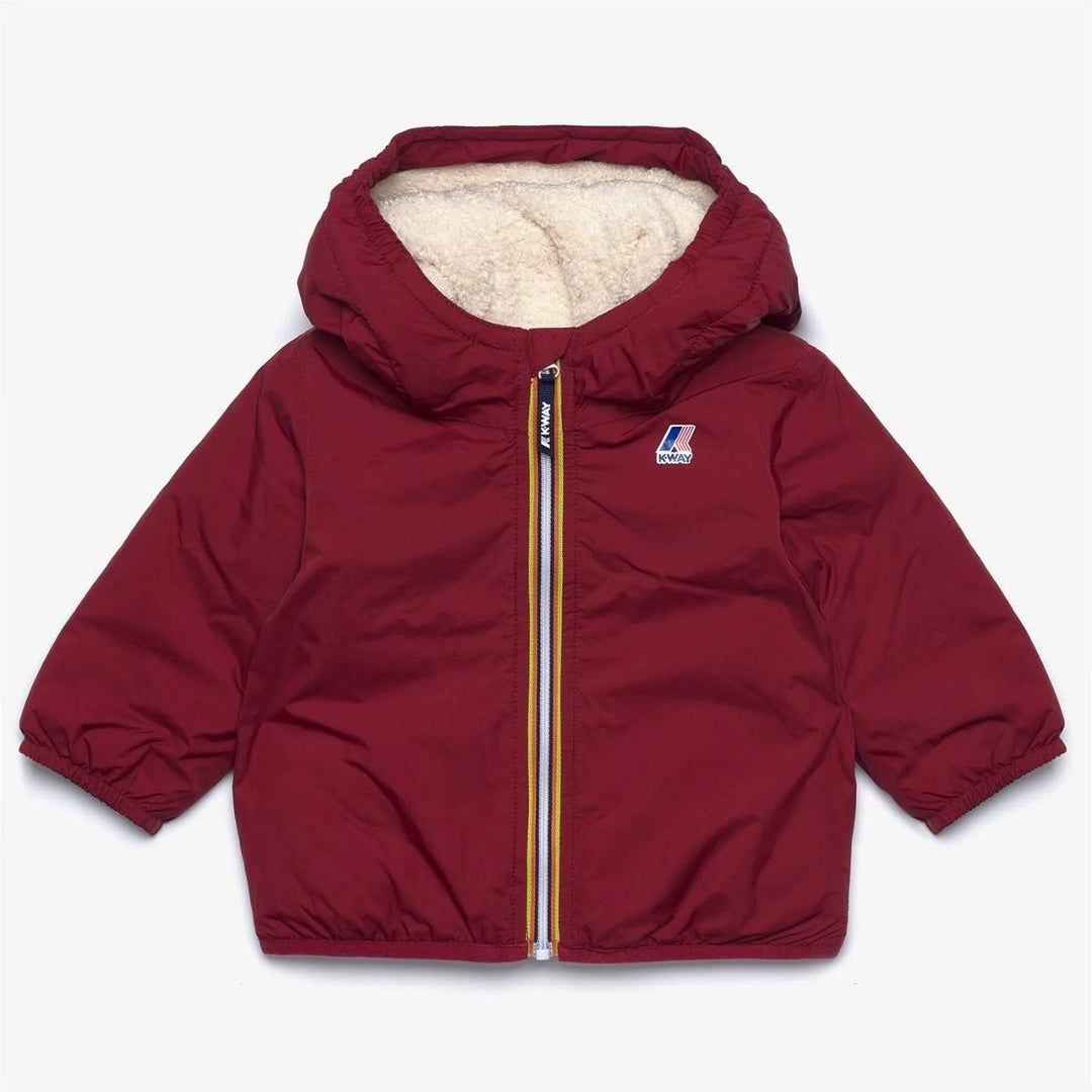 Giubbino da neonato Claudine orsetto , tessuto tecnico e imbottitura in ecopelliccia K7142RWWNN K-WAY