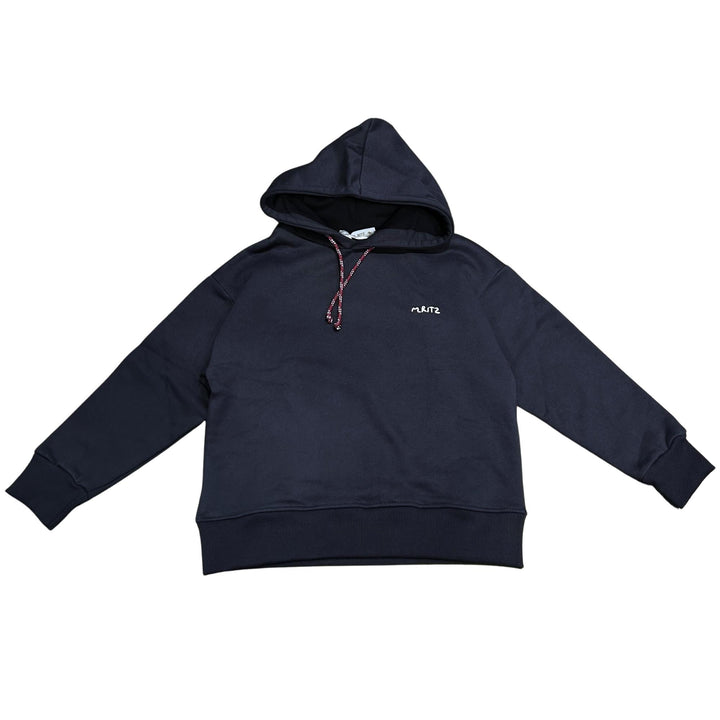 Felpa da bambino con cappuccio e ricamo logo MR3207BLU MANUEL RITZ