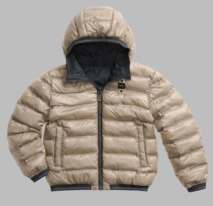 Giubbino reversibile con imbottitura in piuma ecologica DONALDJGRIGIO BLAUER