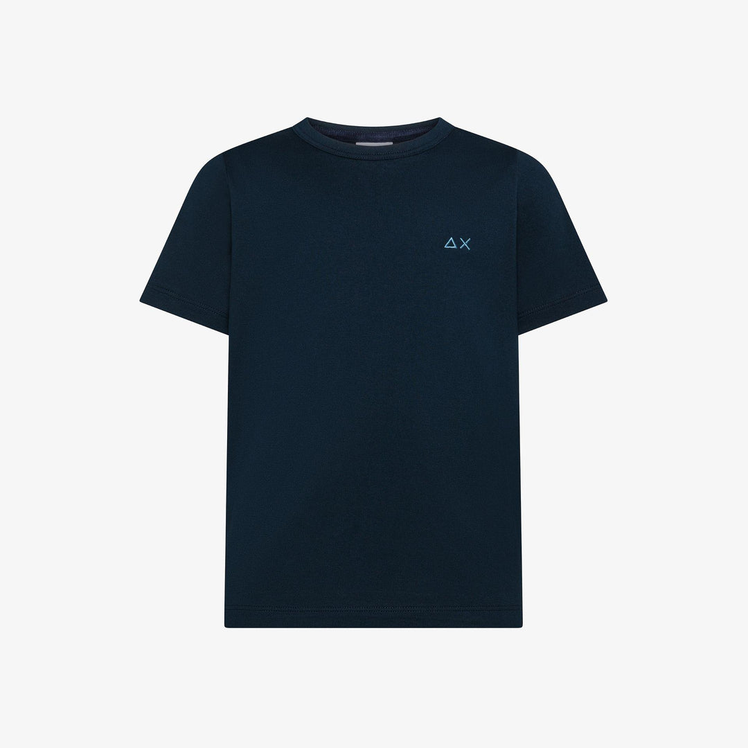 T-shirt da bambino in cotone con logo T36327BLU SUN 68