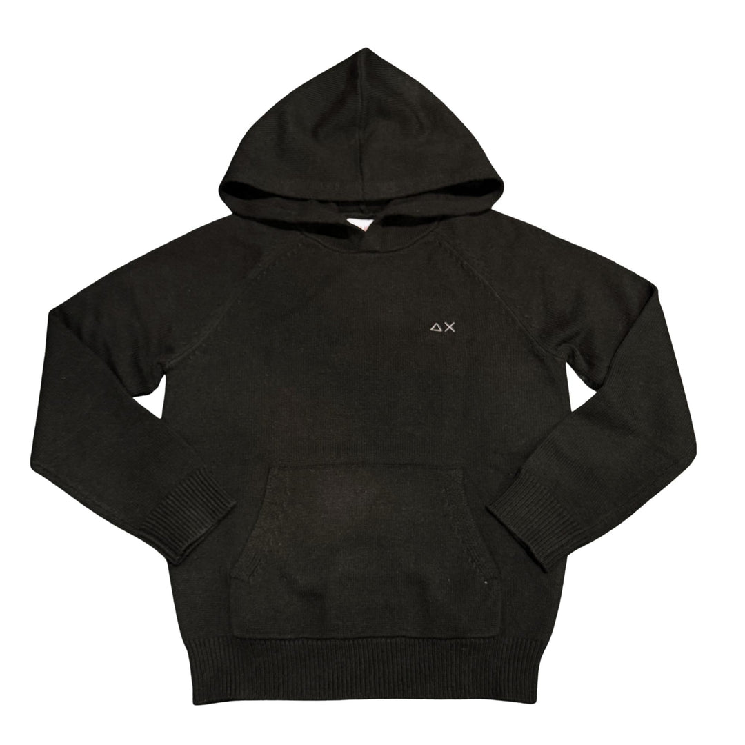 Maglia misto lana da bambino con cappuccio e logo K45313JNERO SUN 68