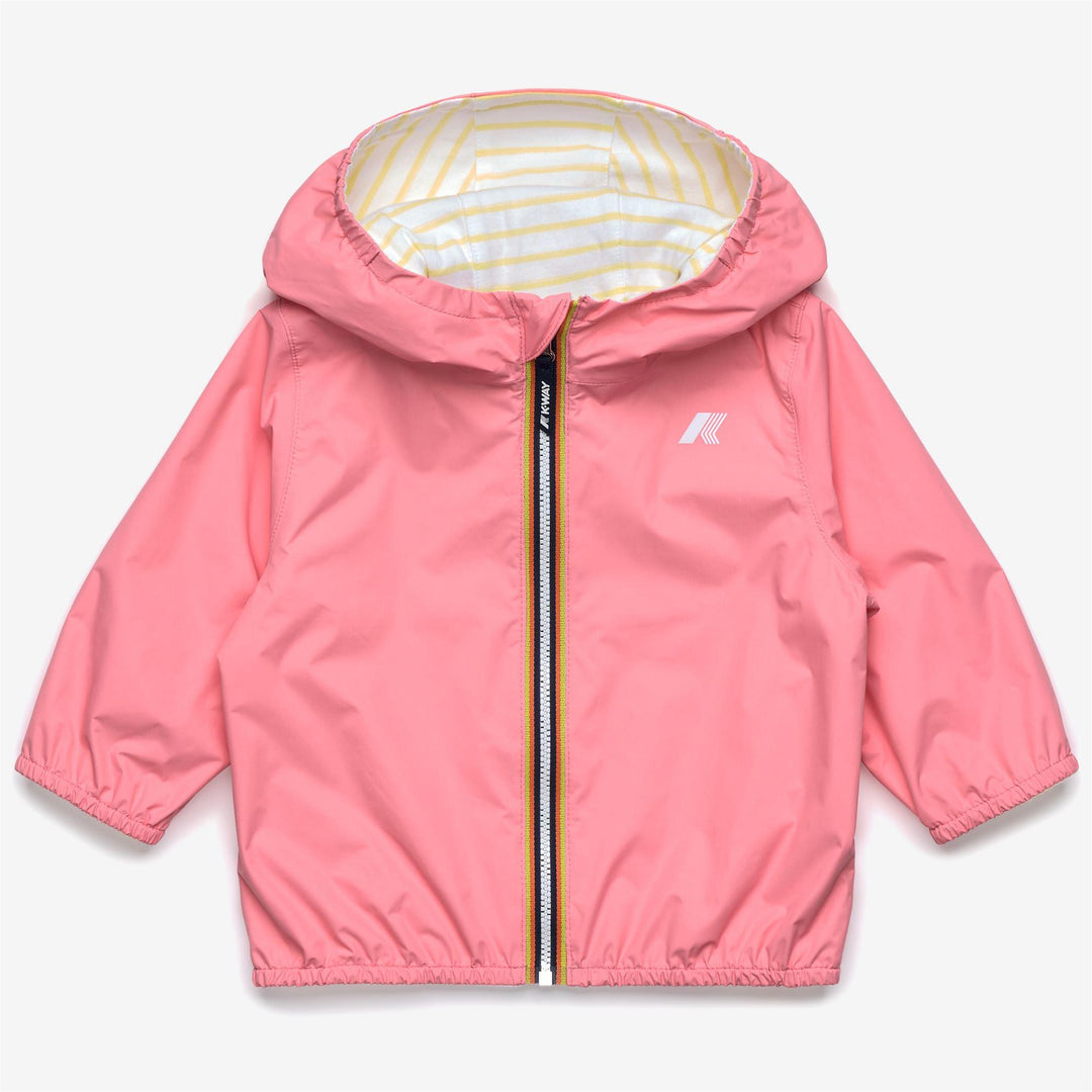 Giubbino da neonati jake reversibile jersey in tessuto tecnico traspirante da un lato e cotone a righe dall'altro K2132MWC11 K-WAY