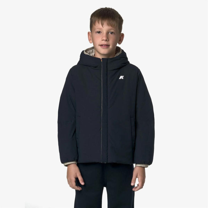 Giubbino da bambino Jack warm reversibile in tessuto tecnico con imbottitura in ecopiuma K71337WJB2A K-WAY