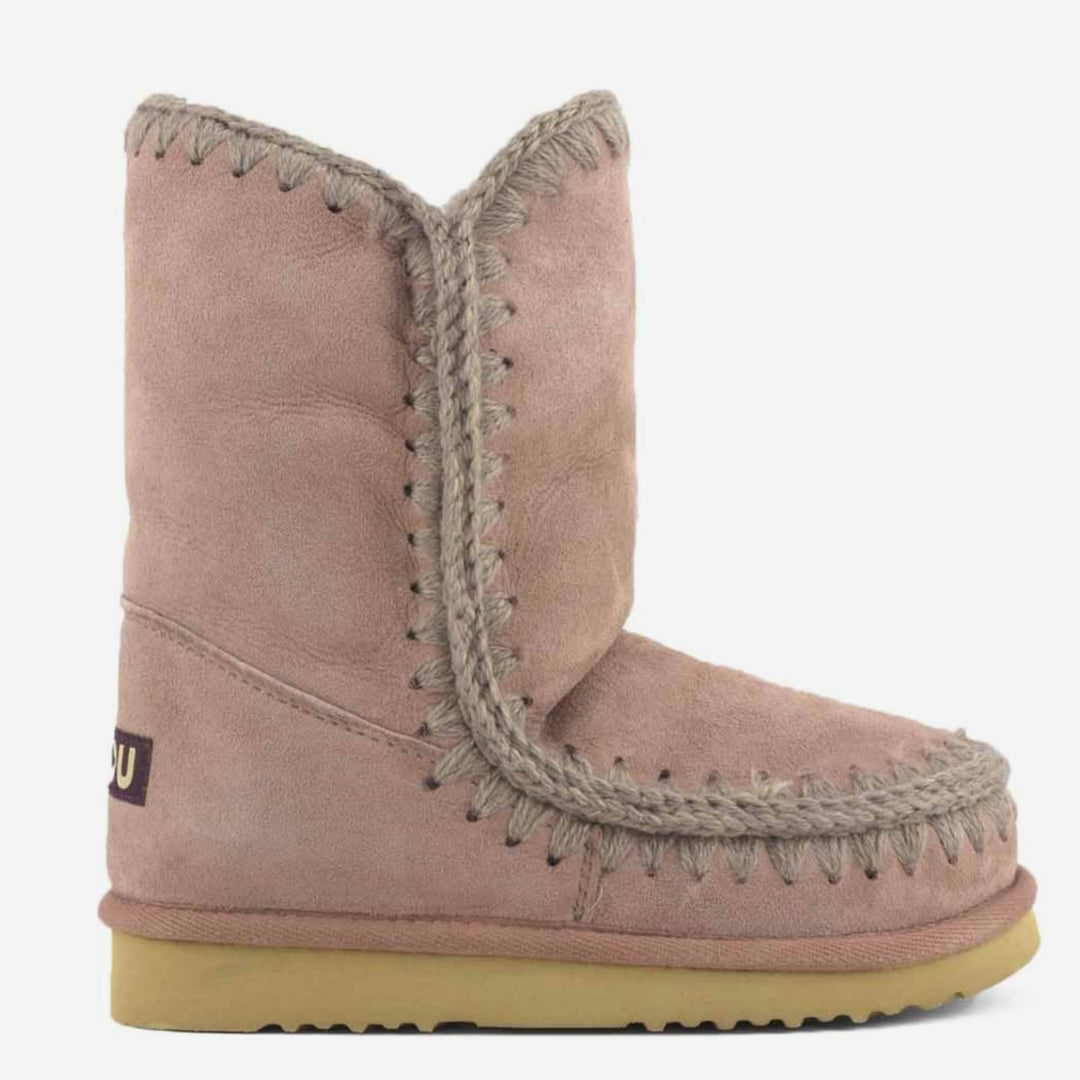 Stivale da bambina in crosta di camoscio impermeabile con interno imbottito in pelliccia vera ESKIMO CLASSIC CAMOSCIO KROSA ANTICO MOU