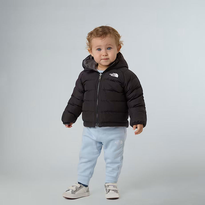 Giubbino in tessuto tecnico reversibile imbottito in piuma ecologica PERRITO BABYNERO-GRIGIO THE NORTH FACE