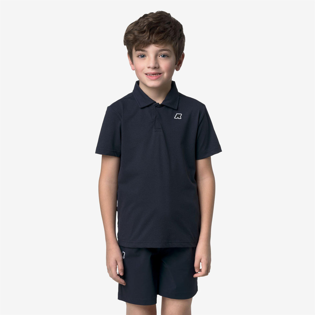 Polo da bambino Decouvrir in tessuto tecnico light con logo K7134LWKK89 K-WAY