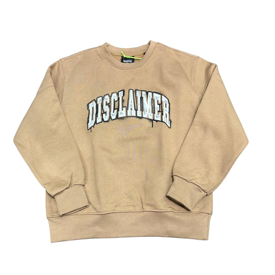 Felpa da bambino over girocollo con stampa logo DK58626TABACCO DISCLAIMER