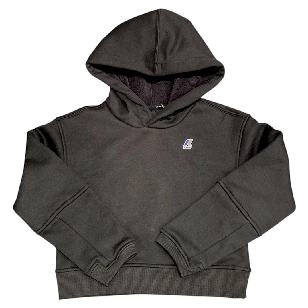 Felpa da bambina cropped Ninette con cappuccio e logo K7141UWJUSY K-WAY