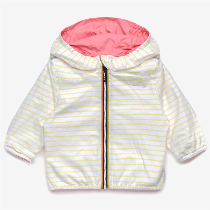 Giubbino da neonati jake reversibile jersey in tessuto tecnico traspirante da un lato e cotone a righe dall&
