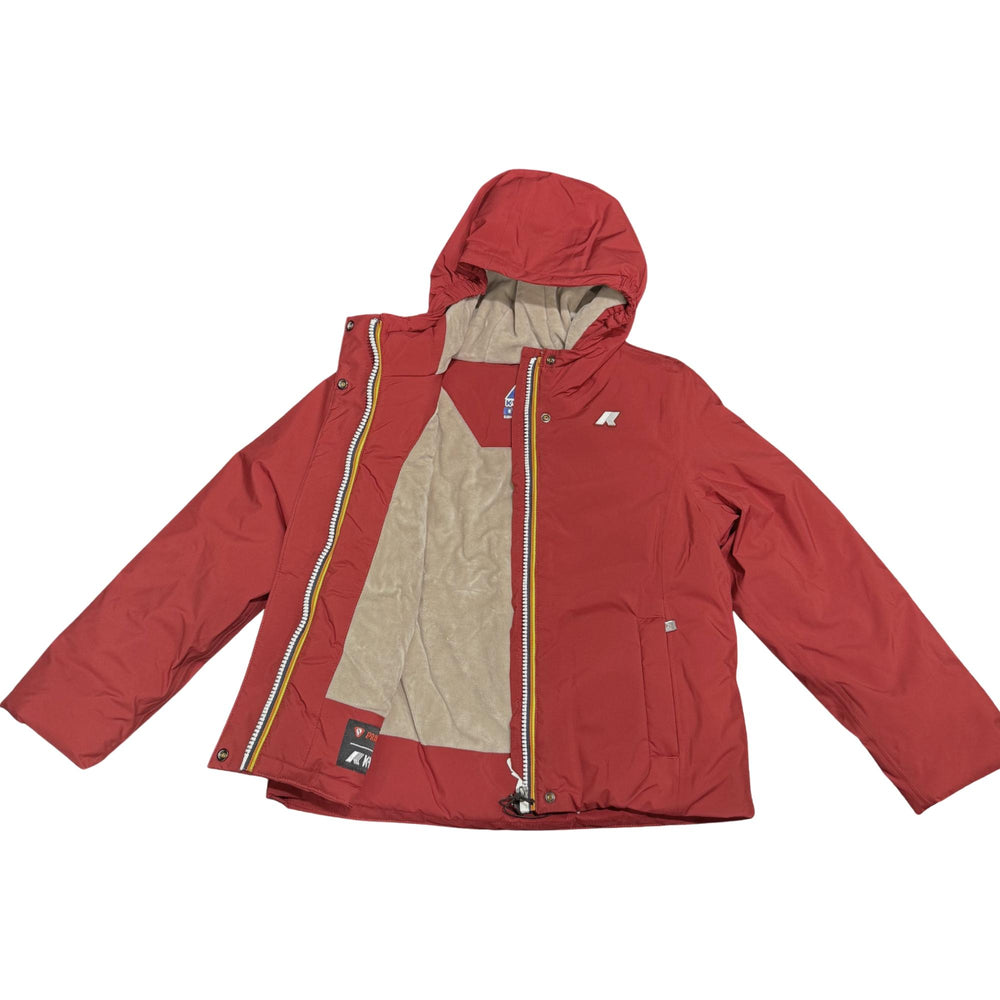 Giubbino da bambina Lily Marmotta  con tessuto tecnico imbottito in ecopelliccia K4137WWJB2C K-WAY