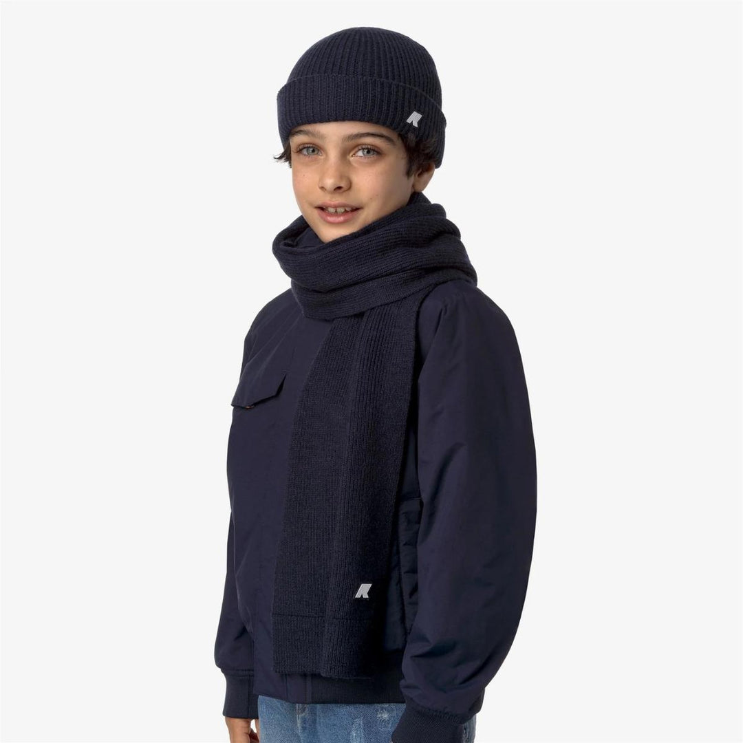 Sciarpa da bambini Etienne misto lana con logo K5128RWAZ2 K-WAY