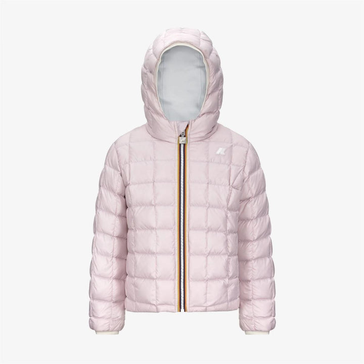 Giubbino da bambina Lily thermo reversibile in tessuto tecnico con imbottitura in piuma e piumino d'anatra K5123QWKB2U K-WAY