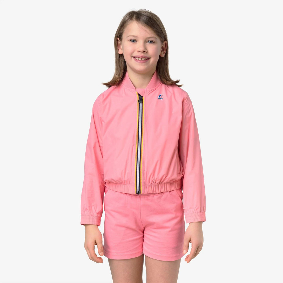 Giubbino da bambina Azelie cropped tessuto tecnico traspirante K5138EWJQ28 K-WAY