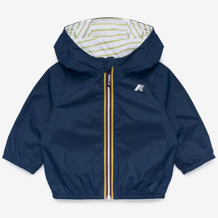 Giubbino da neonati jake reversibile jersey in tessuto tecnico traspirante da un lato e cotone a righe dall&
