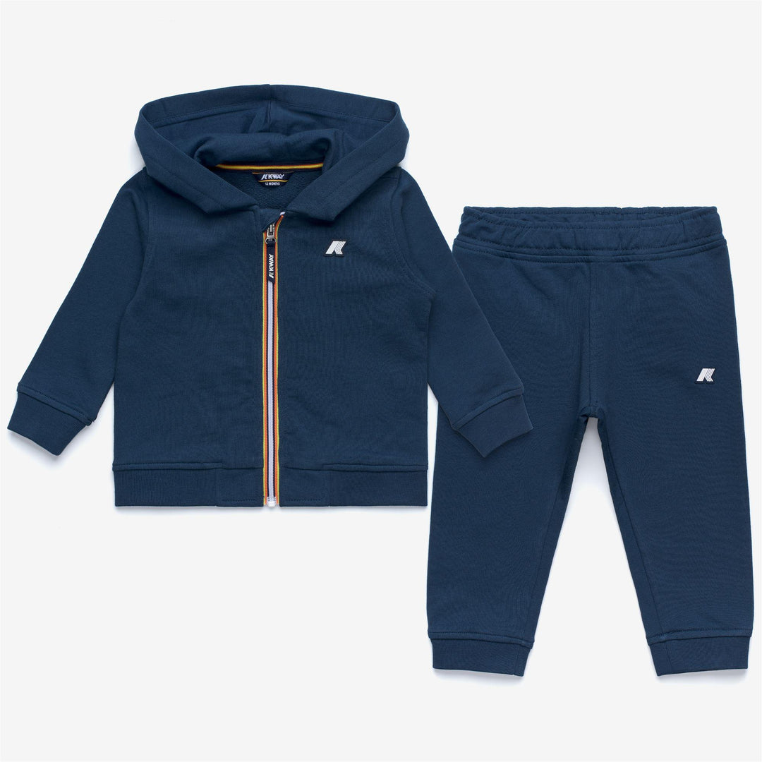 Tuta da neonato anthony set in cotone garzato con felpa full zip K4124TWB67 K-WAY