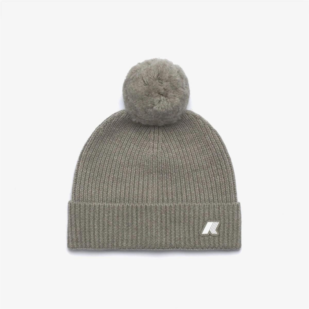 Cappello Vincienne da bambino in misto lana con risvolto logo e pon pon K31359WKAM K-WAY