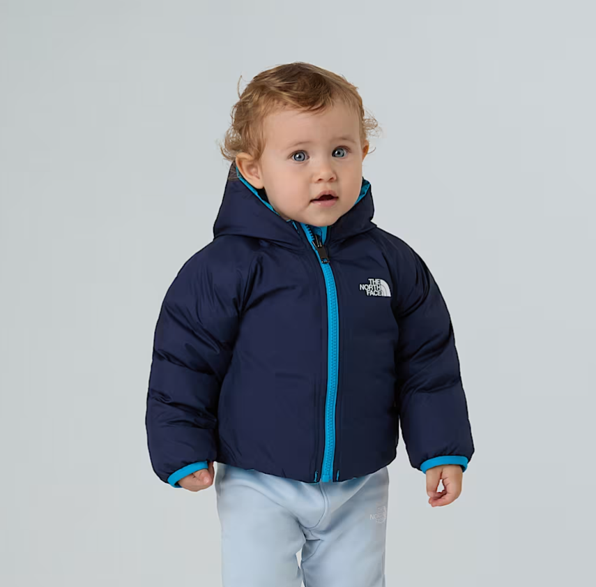 Giubbino in tessuto tecnico reversibile imbottito in piuma ecologica PERRITO BABYBLU-AZZURRO THE NORTH FACE