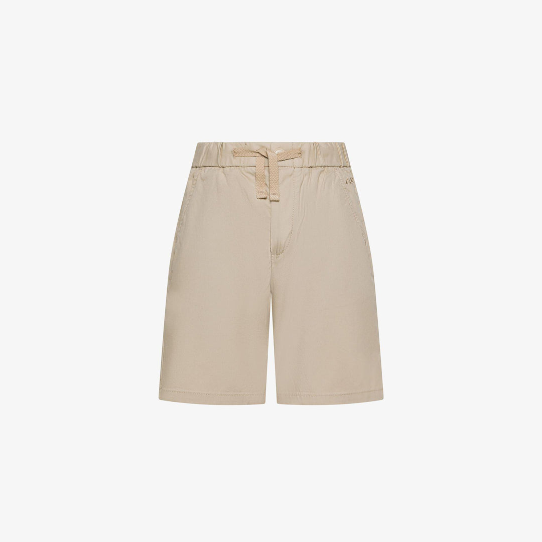 Bermuda da bambino in cotone leggero a pantalaccio con tasche a filo B36306KBEIGE SUN 68