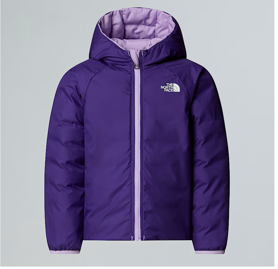 Giubbino reversibile in tessuto tecnico con imbottitura in piuma ecologica PERRITO KIDVIOLAGLICINE THE NORTH FACE