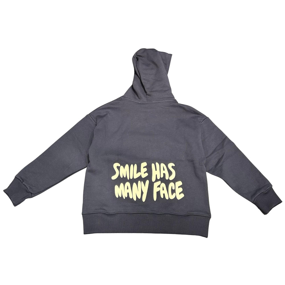 Felpa da bambino con cappuccio e ricamo logo MR3207BLU MANUEL RITZ