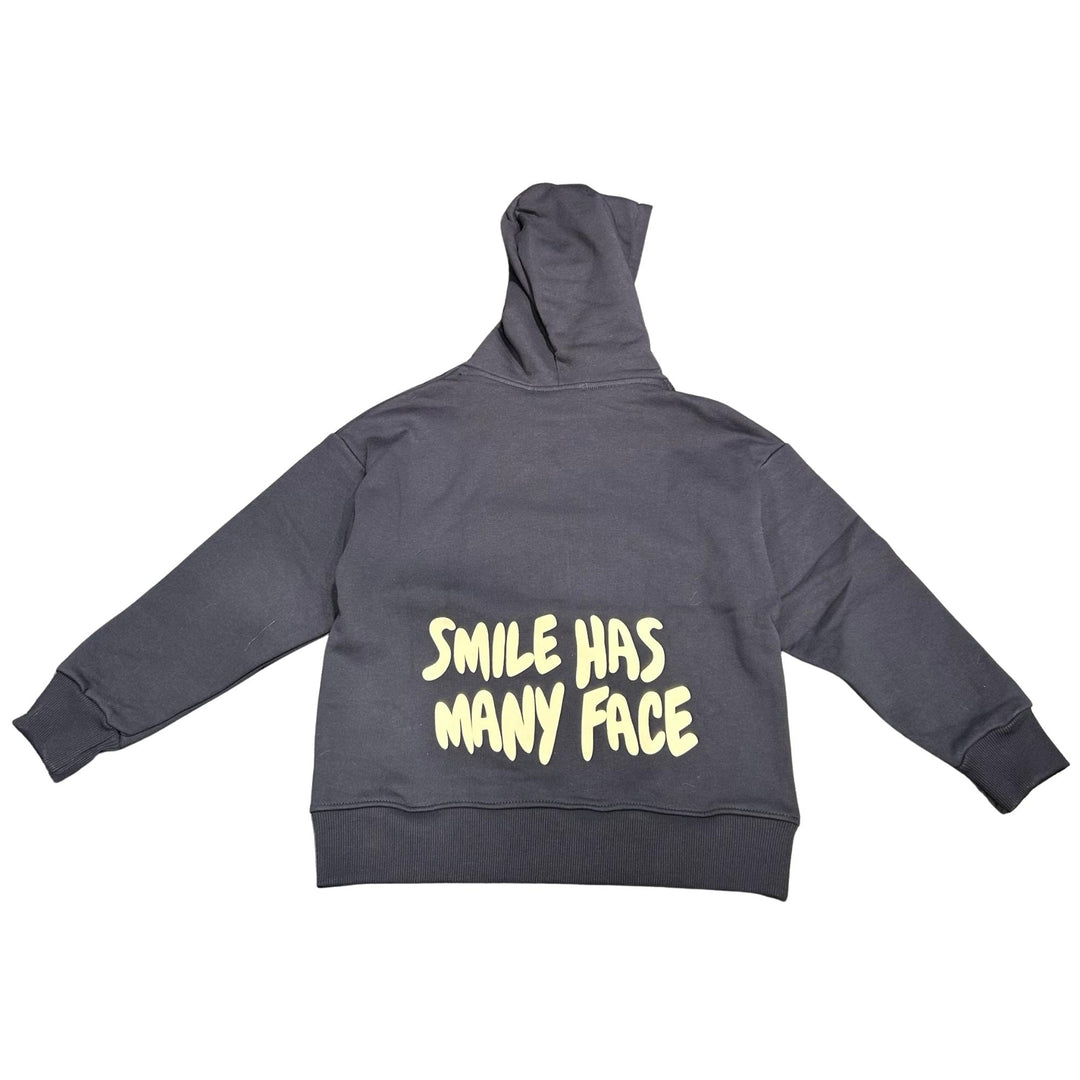 Felpa da bambino con cappuccio e ricamo logo MR3207BLU MANUEL RITZ