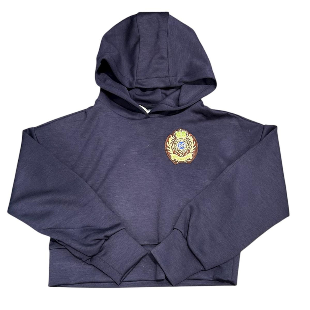 Felpa da bambina corta con scudetto college LL3983BLU LULU' BY MISS GRANT