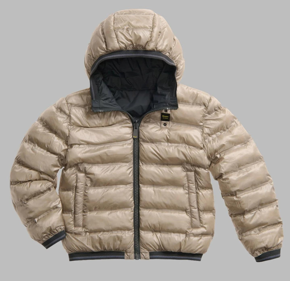 Giubbino reversibile con imbottitura in piuma ecologica DONALDKNEROGRIGIO BLAUER