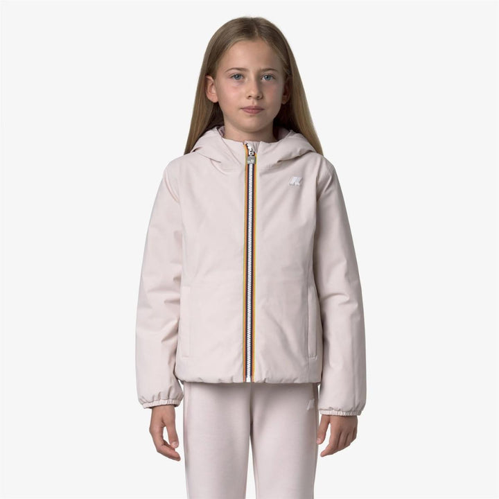 Giubbino da bambina lily warm warm reversibile in tessuto tecnico imbottito in ecopiuma K71339WKB2K K-WAY