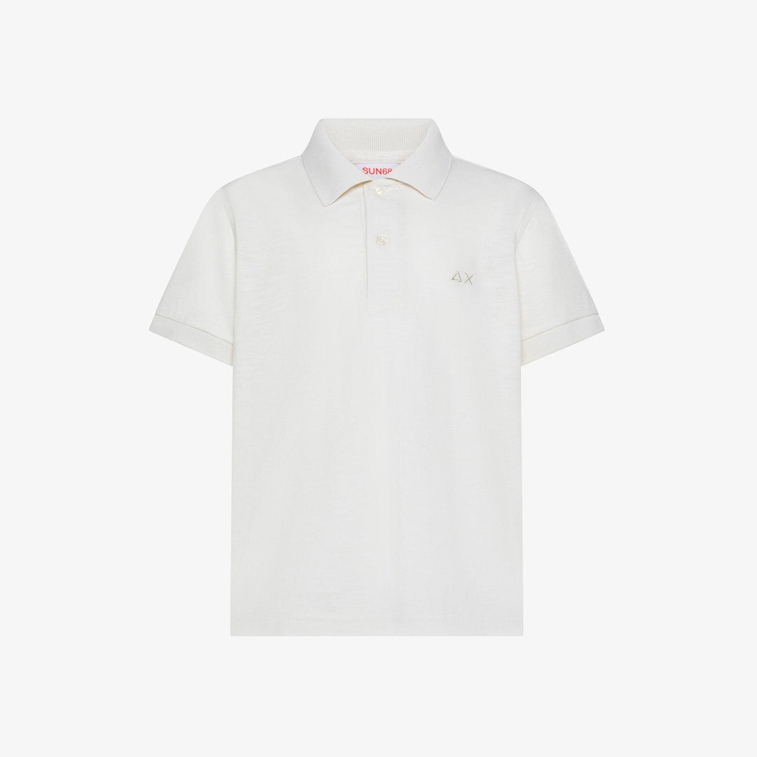 Polo da bambino in jersey fiammato con logo A36335JPANNA SUN 68