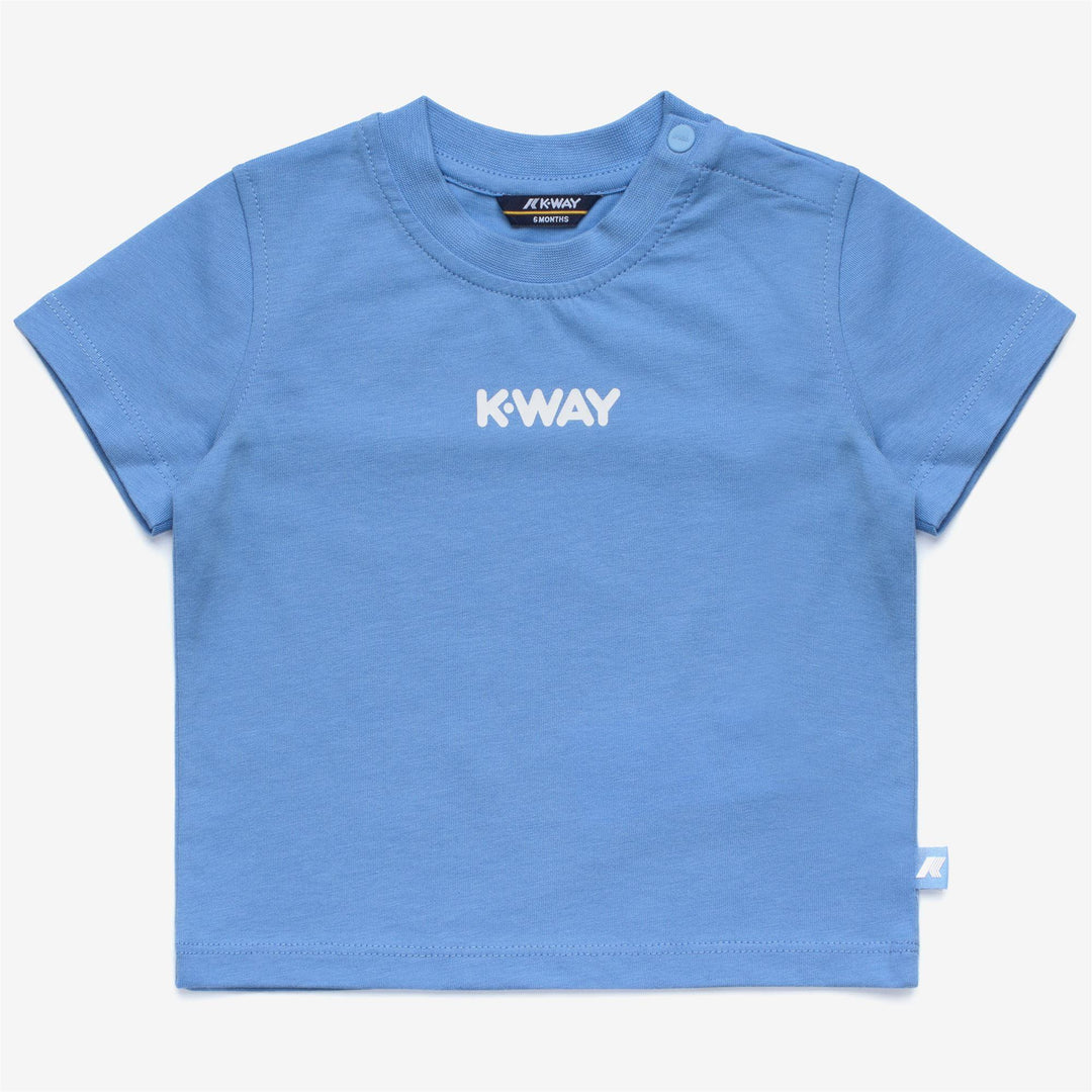 T-shirt da neonati pete logo in cotone con stampa logo K11613W356 K-WAY