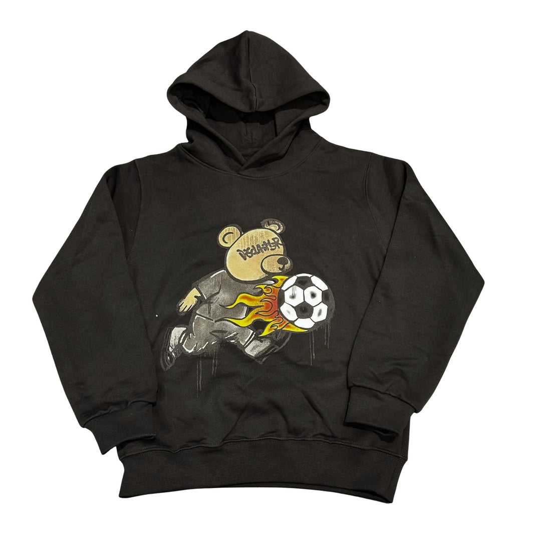 Felpa da bambino con cappuccio e stampa teddy con pallone DK58673NERO DISCLAIMER