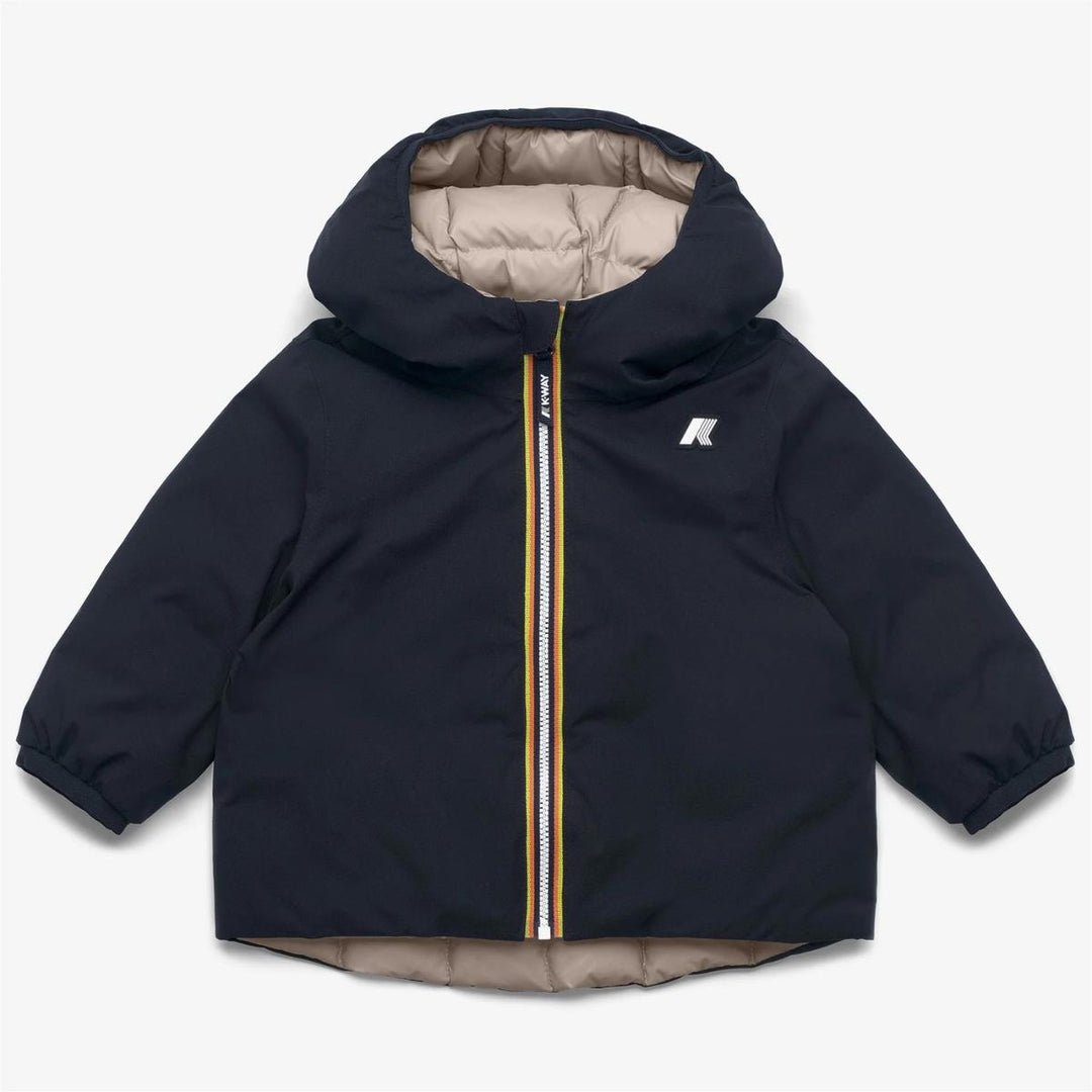 Giubbino da neonati Jack thermo reversibili in tessuto tecnico e imbottitura in piuma e piumino d'anatra K7132PWBBC K-WAY