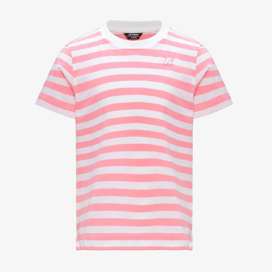 T-shirt da bambina Melis in cotone a righe con logo K2151MWKC0U K-WAY