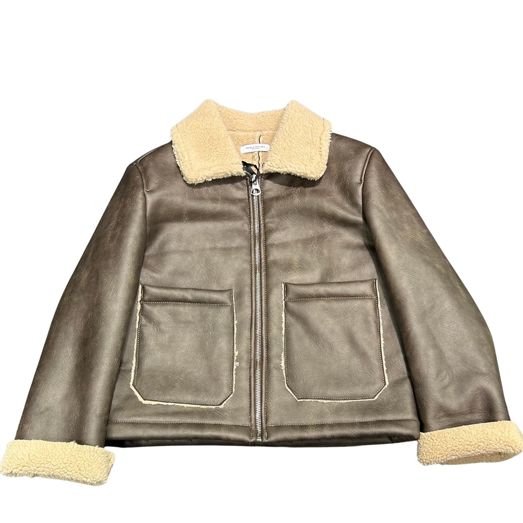 Ecomontone da bambino con interno ecopelliccia teddy PP4152JMORO PAOLO PECORA