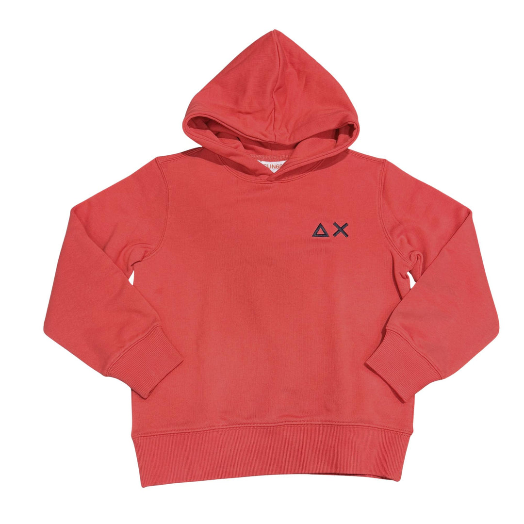 Felpa da bambino con cappuccio e ricamo logo F45304KCORALLO SUN 68
