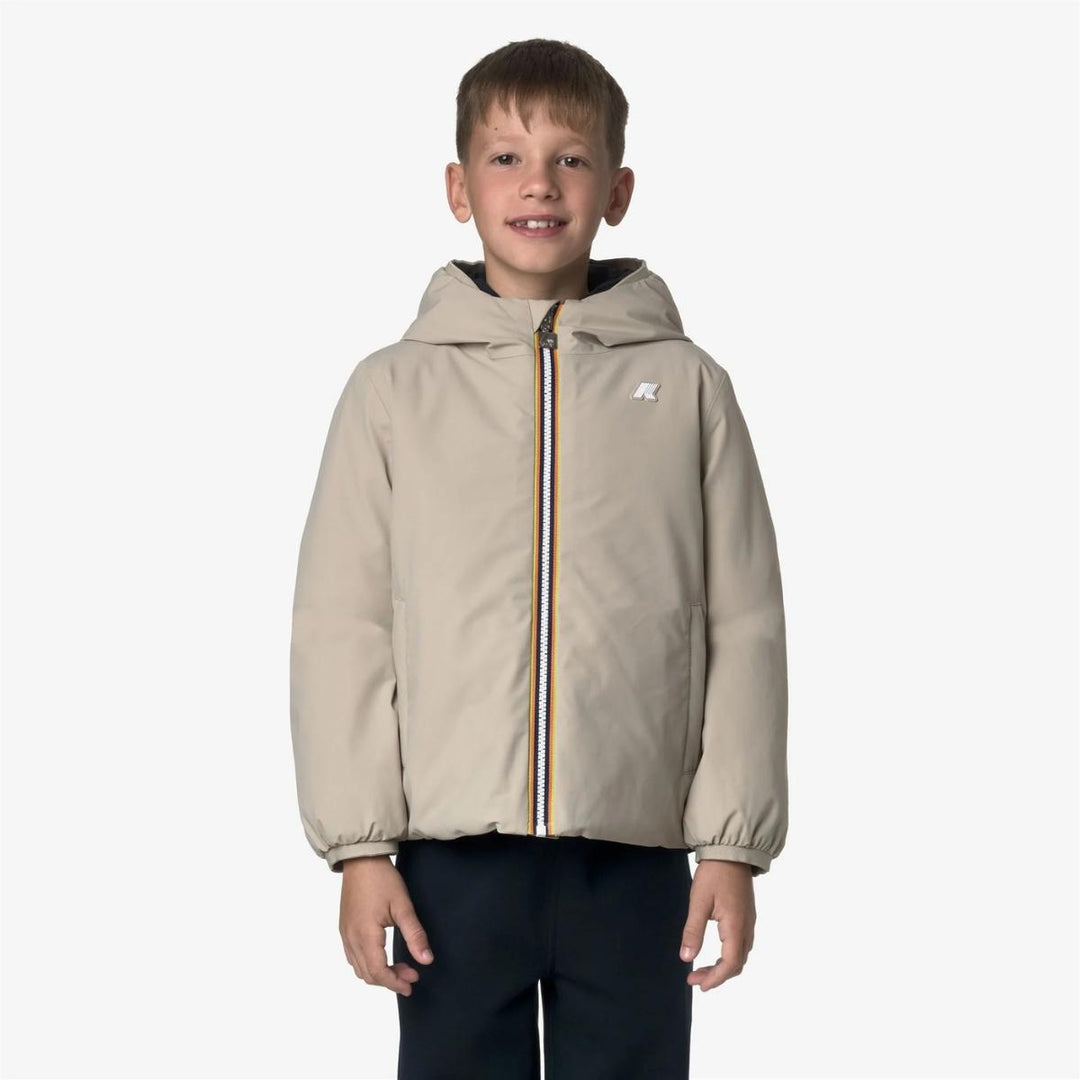 Giubbino da bambino Jack warm reversibile in tessuto tecnico con imbottitura in ecopiuma K71337WJB2A K-WAY